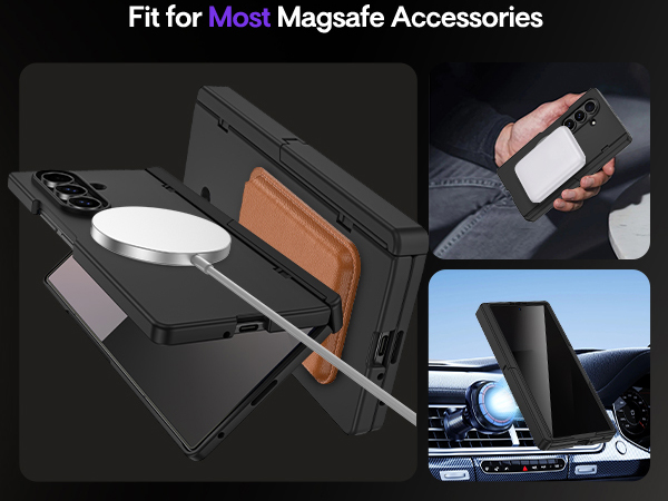 Maxdara for Z Fold 7 Magnetic Case with Kickstand