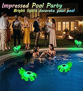Blufree Pool Chlorine Floater, Frog Solar Chlorine Floater Glow in The Dark Fits 4x3'' Tablets, A...