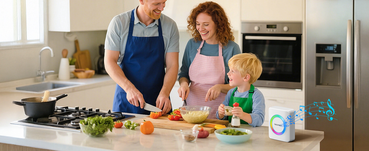 Kitchen scene showing food preparation with various colorful vegetables spread across a wooden cutting board.