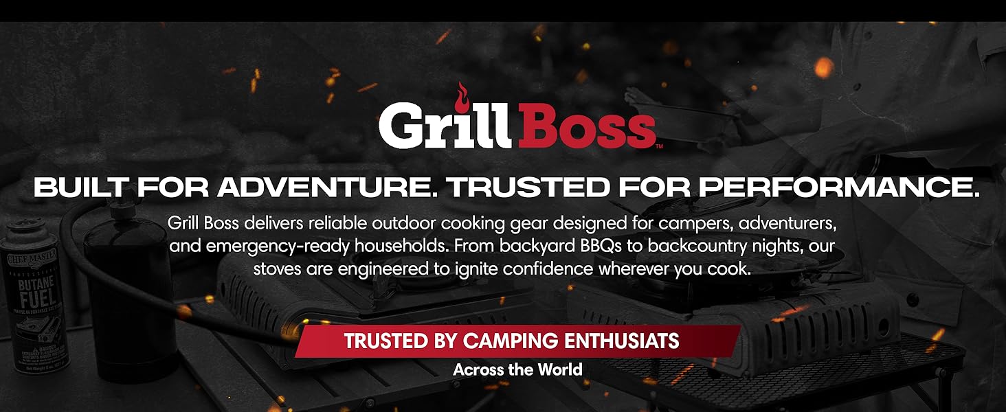 Grill Boss Dual Fuel Portable Stove, Dual Fuel Butane &amp;amp;amp; Propane Stoves