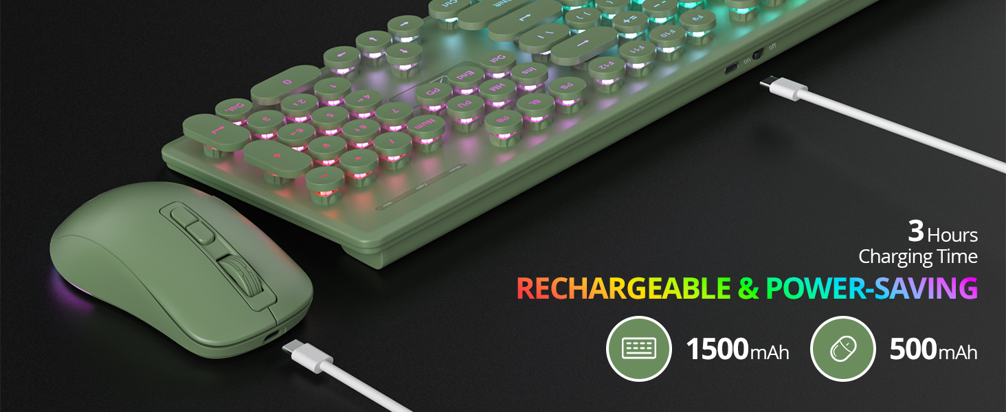 wireless keyboard and mouse backlit