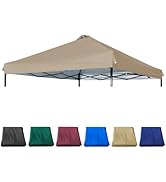 JANCANOPY 10x10 Canopy Replacement Top with Air Vent Silver Coated for Straight Leg Canopy Frame,...