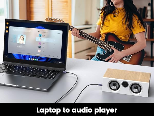 USB Male to 3.5mm AUX Stereo Audio Cable