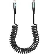 JUKEKUL Coiled USB-C to Lightning Cable Nylon Braided 6FT, [Apple MFi Certified] Retractable iPho...