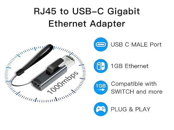 Type C to ethernet for latop