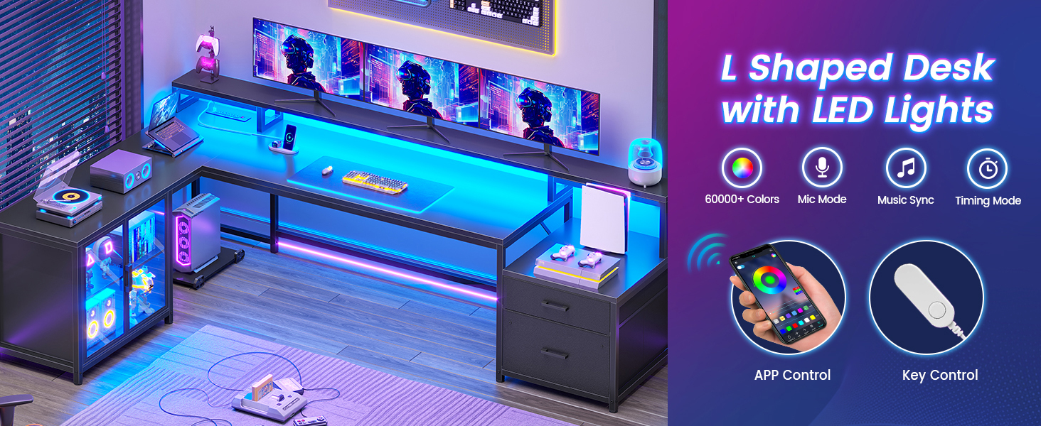 gaming desk l shaped desk corner desk computer desk with drawers