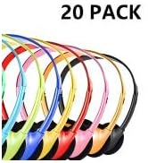 mixed color wired usb c 20 pack headphones