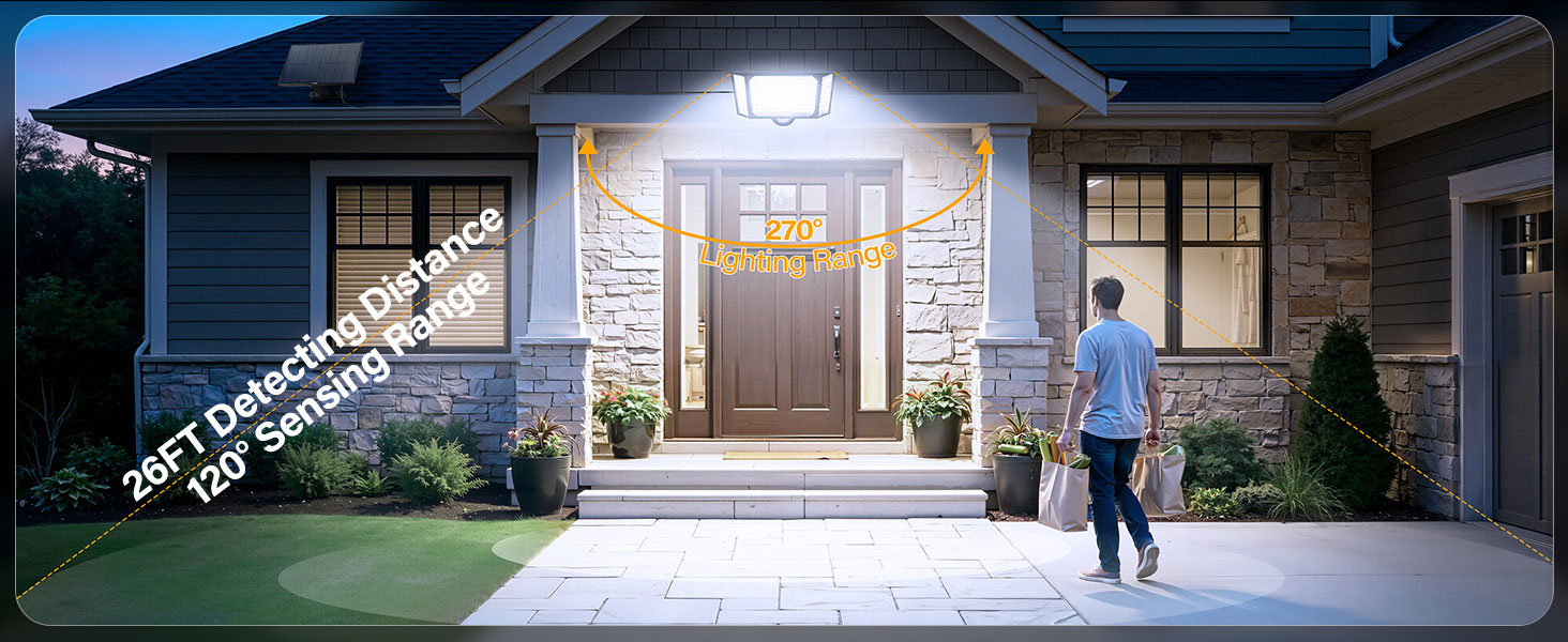 solar motion lights outdoor waterproof