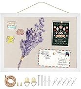 Linen Bulletin Board,Cork Board for Walls,10.2"x14.2"Small Bulletin Boards,Pin Board for Home Kit...