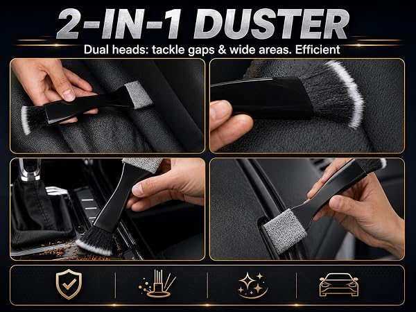 Upgraded 2-in-1 Dual Head AC Vent Brush