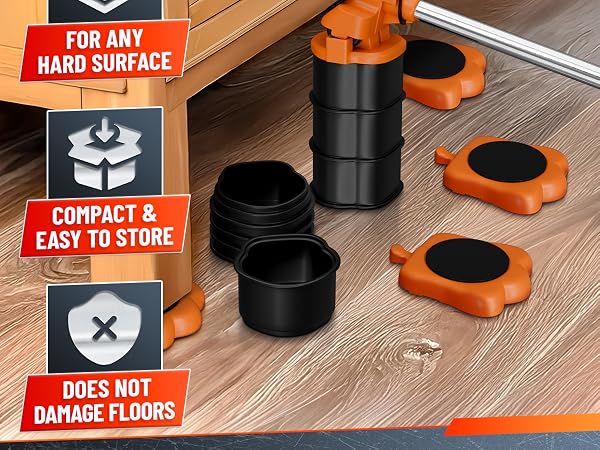 heavy furniture mover kit with lifter and 4 rollers gliders sliders for easy home relocation