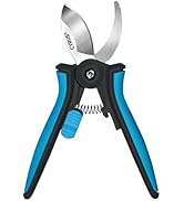 CYRUS 6'' Garden Scissors Small Pruning Shears with Curved Blades,Hand Pruners for gardening,Flor...