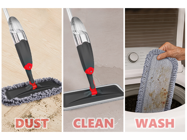 Mop with Washable Pads