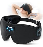 Voerou Sleep Headphones 3D Sleep Mask with Bluetooth, Adjustable Wireless Eye Mask for Sleeping f...