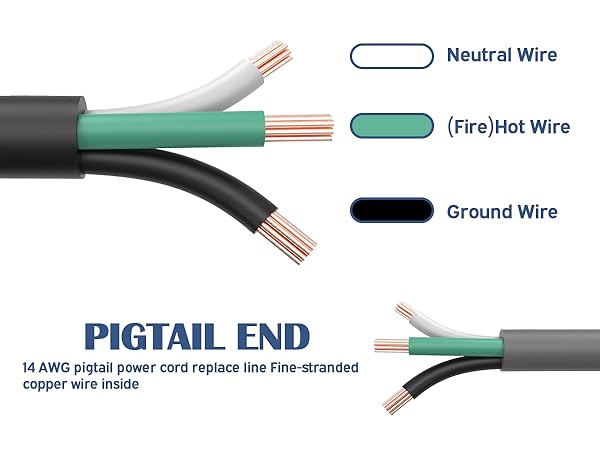 3 wire appliance and power tool cord