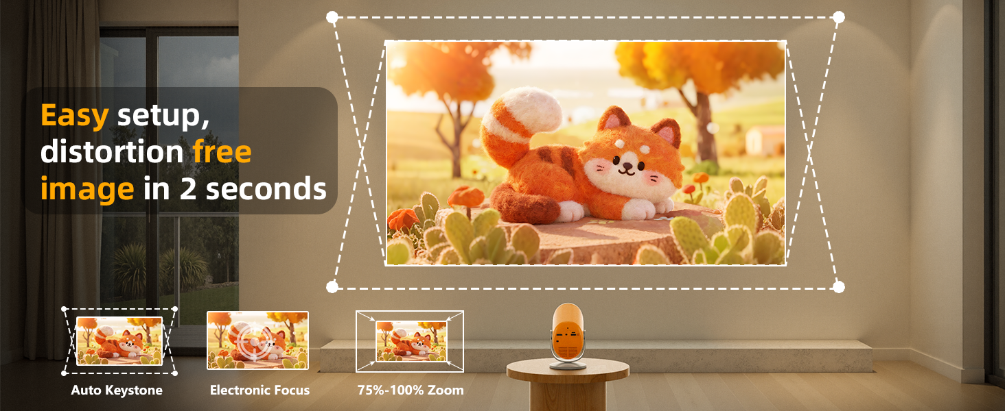 auto keystone projector electronic focus projector