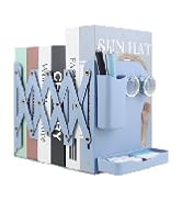 GAUENEEN Heavy Duty Bookends Adjustable Book End, Desk Book Holder for Shelves, Book Organizer fo...