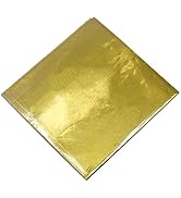 MITOB 200 Pack 3.9x3.9 inch Golden Chocolate Wrappers Aluminium Foil Square Sweets Lolly Paper Wr...