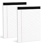 Legal Pads 8.5 x 11 White Note Pads 8.5 x 11 In 2 Pack Notepads 8.5 x 11 Writing Pads of Paper 8....
