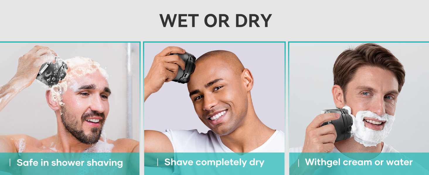 head shavers for bald men wet and dry