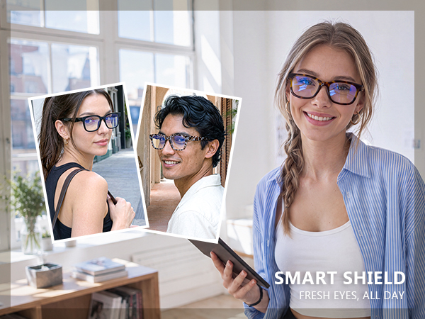 blue light glasses for woman