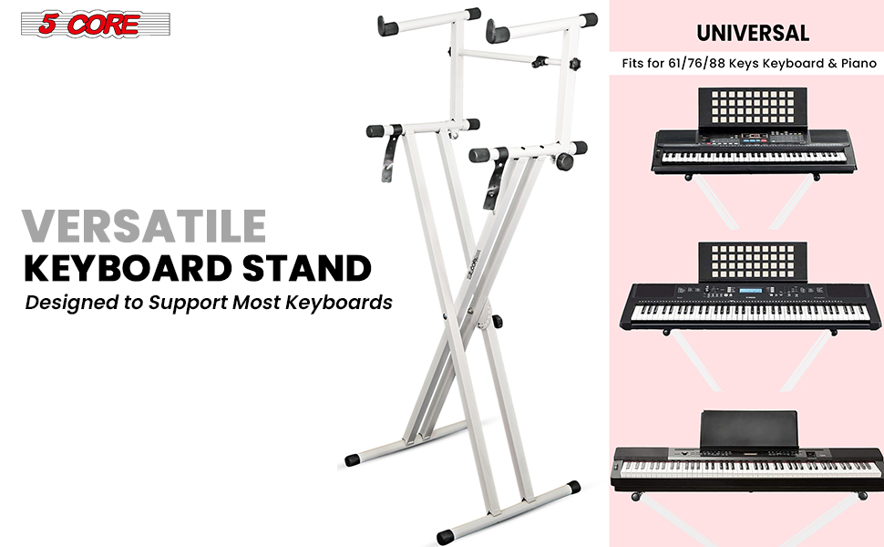 Keyboard Stand Single X Style 7 Adjustable Digital Electric Piano 61 76 88 Keys