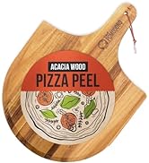 Chef Pomodoro Acacia Wood Pizza Peel, Charcuterie Board Pizza Spatula Paddle for Baking Homemade ...