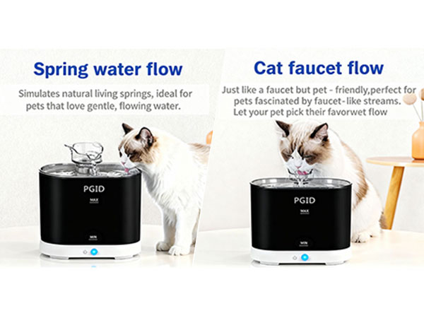 This is a black pet water fountain
