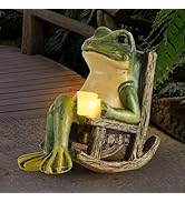 FOXMIS Miniature Frog Garden Statue Gifts Christmas Decorations Fairy Garden Accessories Outdoor ...