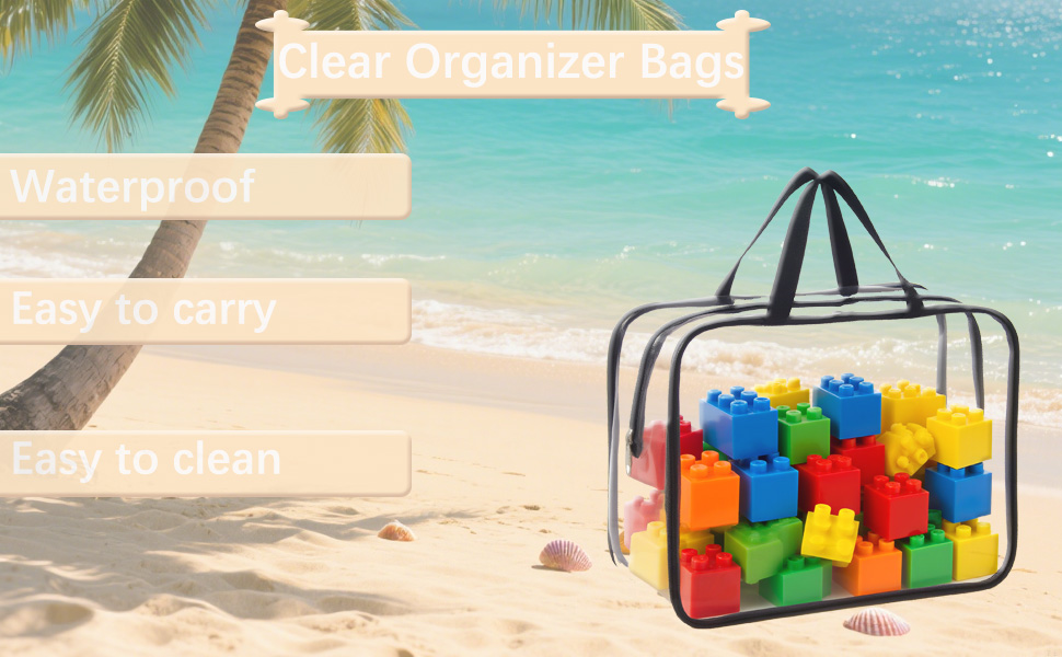 clear organizer bags