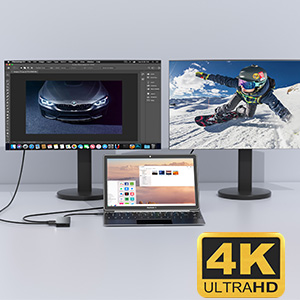 dual monitor adapter for laptop