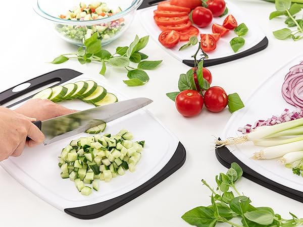 Plastic cutting boards for kitchen, dishwasher safe cutting board, kitchen essentials