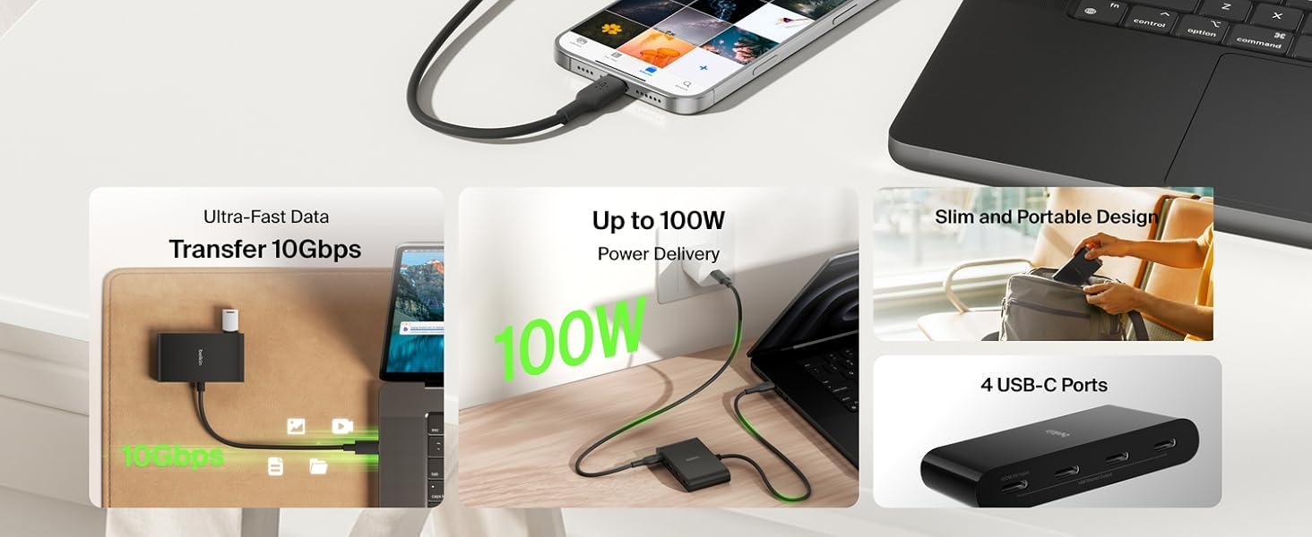 Belkin Connect USB-C to 4-Port USB-C Hub