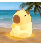 Squishy Christmas Capybara Night Light with RGB Modes Dimmable Nursery Breastfeeding Nightlight H...