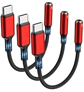 Highwings USB Type C to 3.5mm Female Headphone Jack Adapter, (3-Pack) USB C to Aux Audio Dongle A...