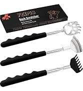 Yeipis 3 Pack Different Back Scratcher Metal Portable Telescoping with Rubber Handles, Extendable...