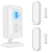 Cruxer Door Chime, Wireless Door Open Contact Sensor Alarm for Business/Store/Home/Office When En...