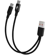 UCEC USB-C Splitter 2 in 1, 0.66FT Short Dual USB C Cable, USBC Multi Charging Cable Type C Wire ...