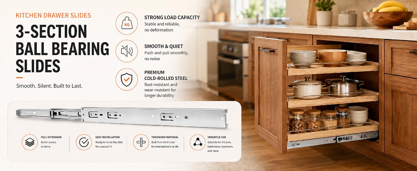 Gobrico SIde Mount Drawer Slides