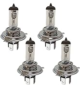 Edearkar H4 Halogen Headlight Bulb, H4 P43T 12V 100W/90W Xenon Light Bulb, White Light 4300K, Dua...