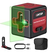 XUNTOP 100Ft Laser Level Self Leveling (±3°) with ±1.5mm/5m Accuracy Green Cross Laser Level with...