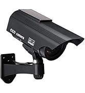 F FINDERS&amp;CO Dummy Solar Security Camera, Bullet Fake Surveillance System with Realistic Red Flas...