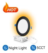 LED Recessed Lights with Night Light