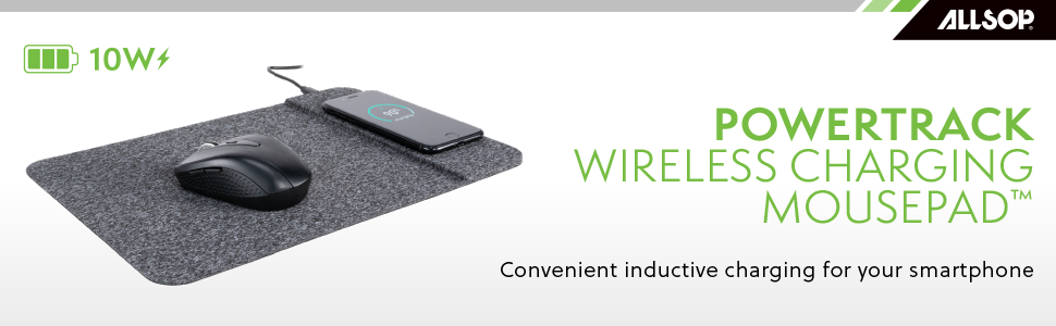Wireless Charging Mousepad, Smartphone, 10W Charger 