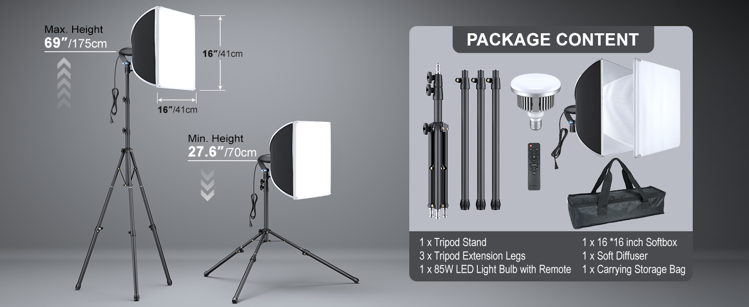 LINCO AM316 SOFTBOX LIGHTING KIT