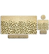 MOSISO Extended Gaming Mouse Pad&amp;Massage Keyboard Wrist Rest&amp;Mousepad&amp;Wrist Rest&amp;Coaster, Glitter...