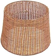 Aspen Creative 32993, Empire Spider Lamp Shade, Natural Rattan, 13" Top x 16" Bottom x 11" Slant ...