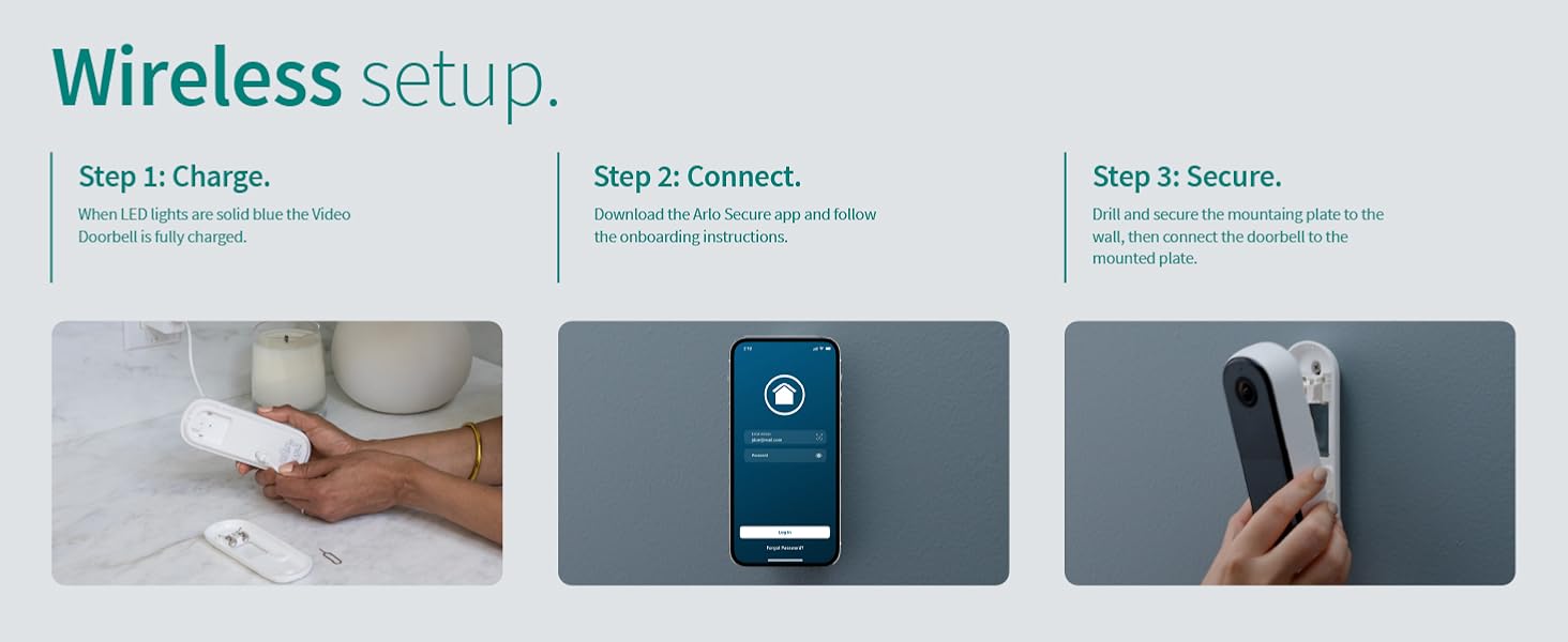 wireless set-up for the video doorbell easy and simple set-up
