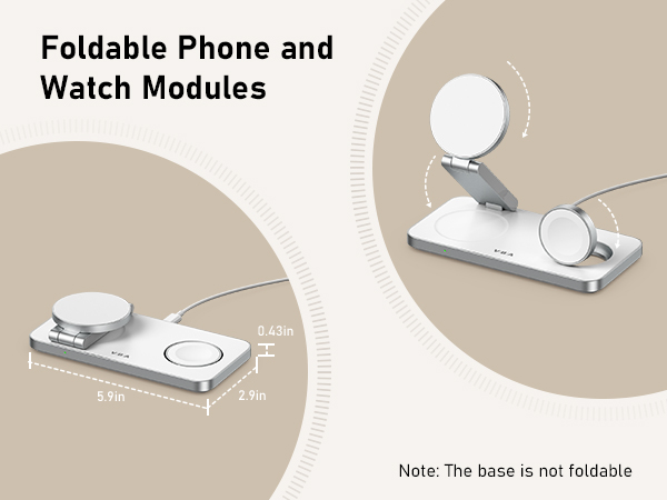 foldable 3 in 1 wireless charging station