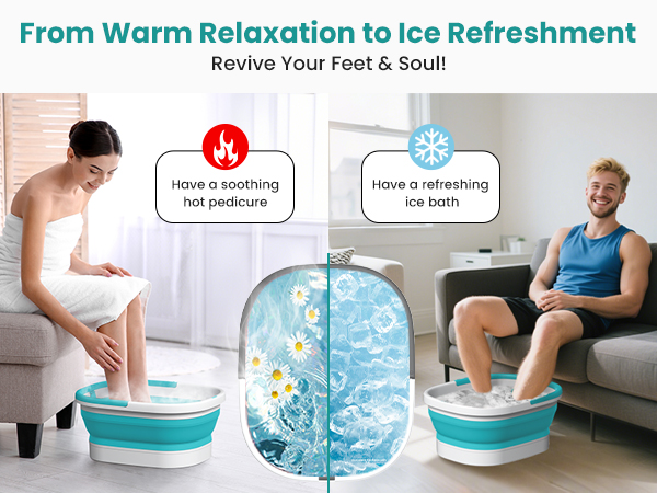 Nekteck Foot Soaking Tub Collapsible Bucket for Foot Bath Soak Pedicure Foot Spa Gifts Men Women